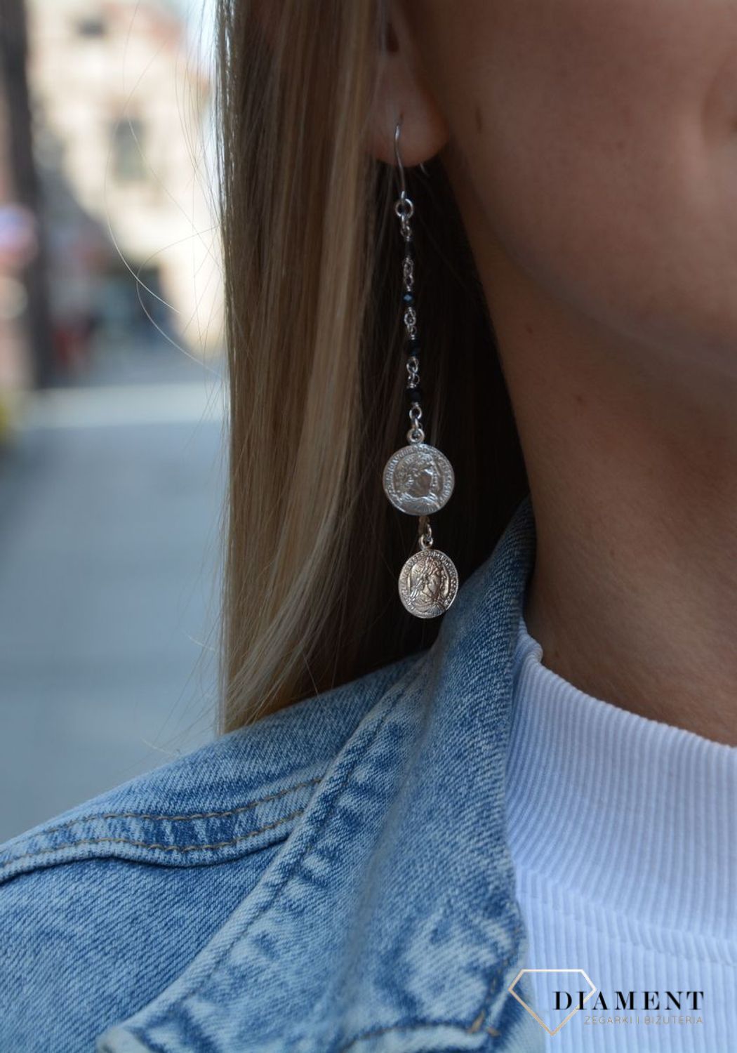 Kolczyki srebrne wiszące monetki DALL'ACQUA FAVORE Denaro ✓Srebrne kolczyki w Sklepie z Biżuterią zegarki-diament.pl✓Piękne i Eleganckie Kolczyki dla Kobiet.jpg